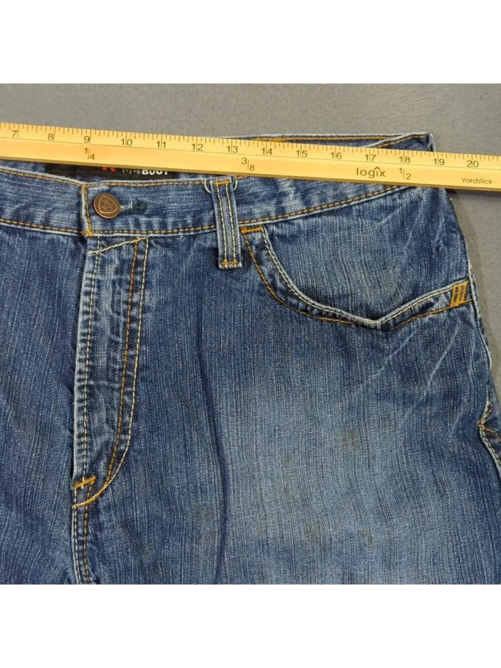Ariat FR Jeans Mens 38x30 Fits 38x29 Blue M4 Relaxed Basic Boot Cut Denim Welder
